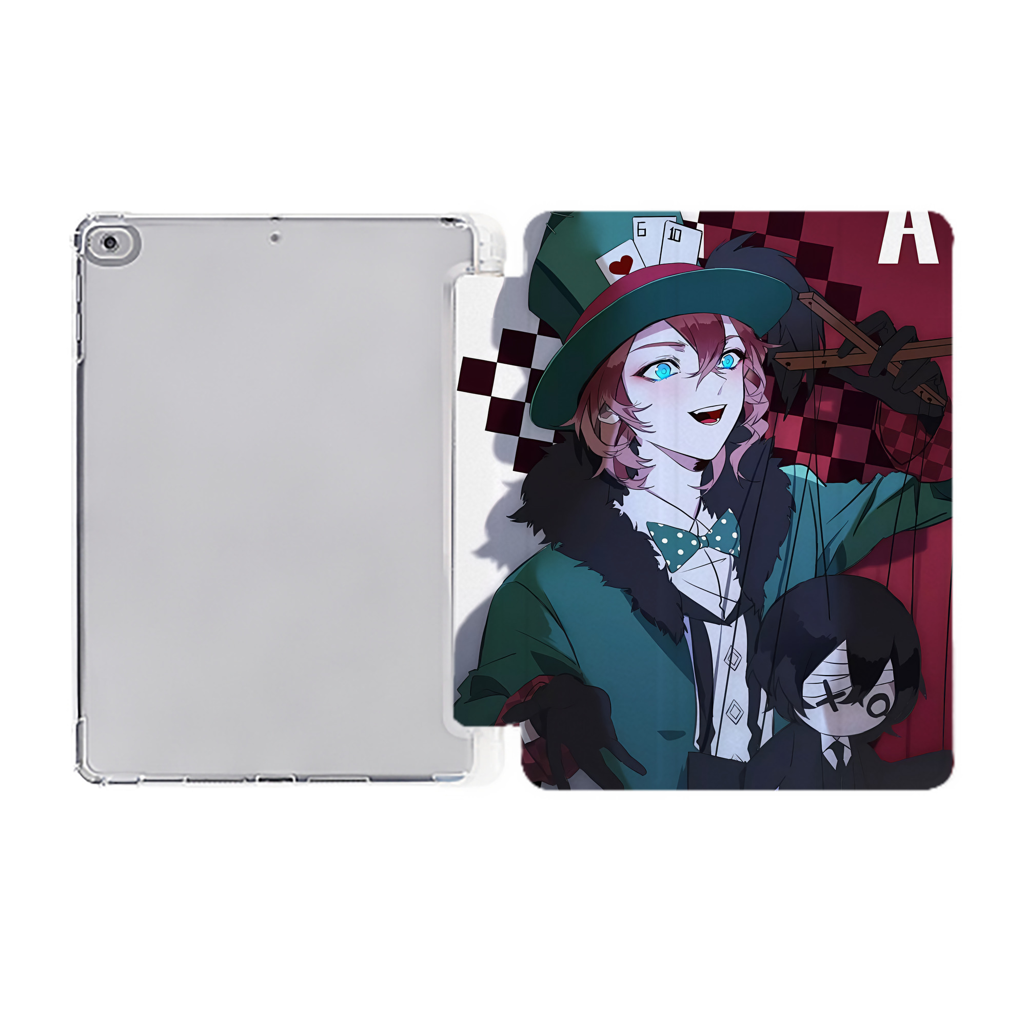 （画像用） 文豪ストレイドッグス Bungo Stray Dogs IPad ケース ペン収納付き 三つ折りスタンド PUレザー×シリコン 対応機種9.5/10.5/10.9インチ